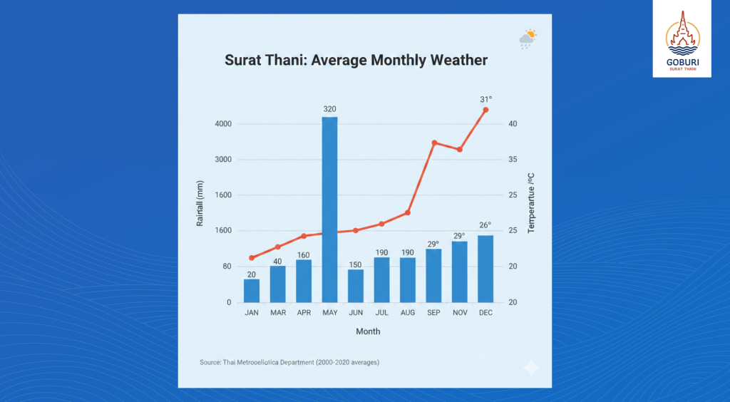 Weather and Seasonal Patterns in Surat Thani